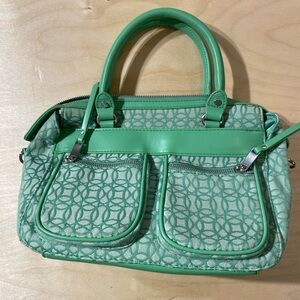Green Patterned Women's Handbag (MW)